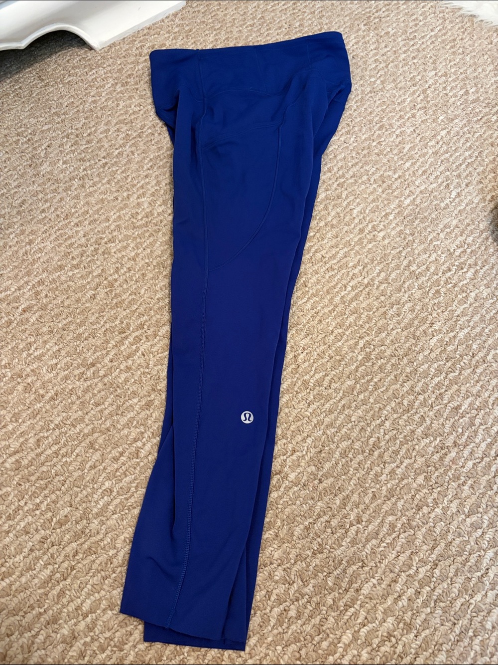 Women's Lululemon Running Leggings - Nylon Blue Size 4 Cropped
